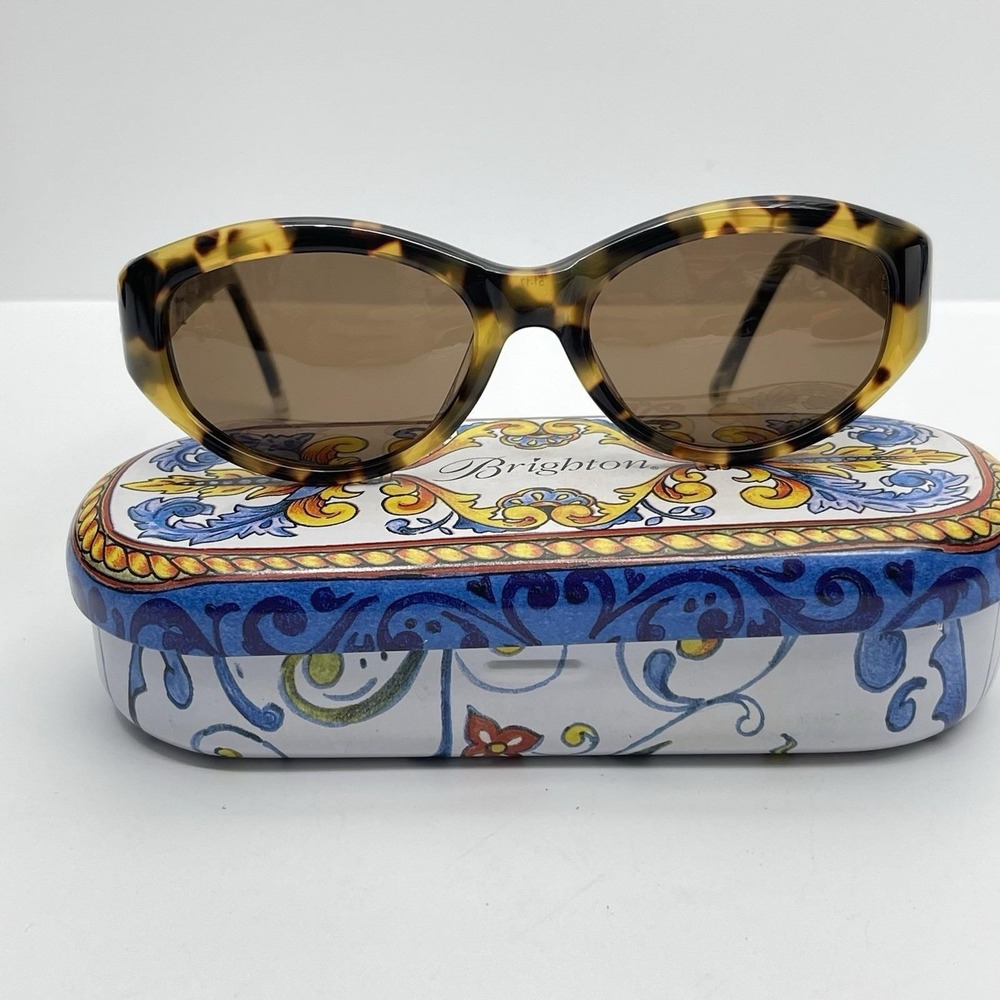 Vintage Brighton Duke Of Earl Dark Havana Tortoise Shell Handmade Sunglasses - Picture 2 of 16